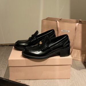 Genuine Leather Vintage Shiny Loafers