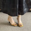 Party-ready square-toe sandals with thin straps in multiple colors Straight-toe buckle pumps with slim heels for everyday wear