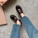 Genuine Leather Vintage Shiny Loafers