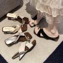 Elegant French-Style High-Heel Sandals
