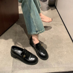 Vintage Mid-Heel 4.5CM Height-Boosting Genuine Leather Loafers