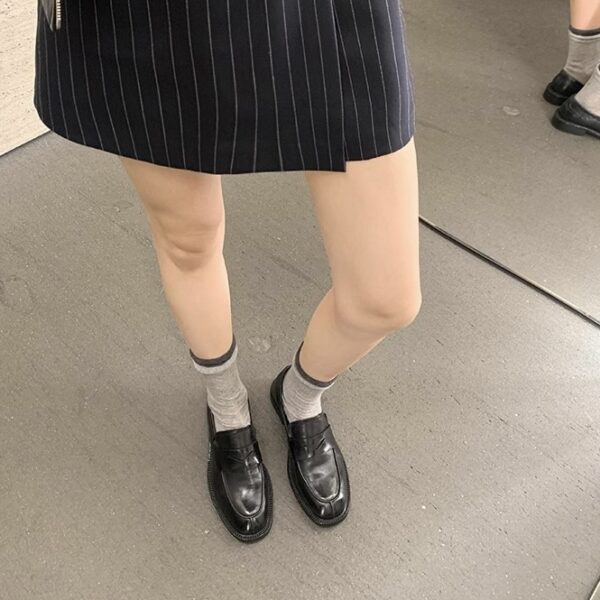 Leather Vintage British-Style Loafers