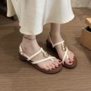 Fashionable Thin-Strap Thong-Toe High-Heel Sandals