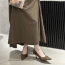 Elegant Velvet Cross-Strap Pointed-Toe High Heels Slim-Heel Commuter Stilettos