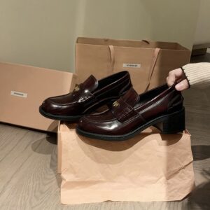 Genuine Leather Vintage Shiny Loafers