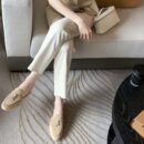 Stylish British-inspired genuine leather suede loafers