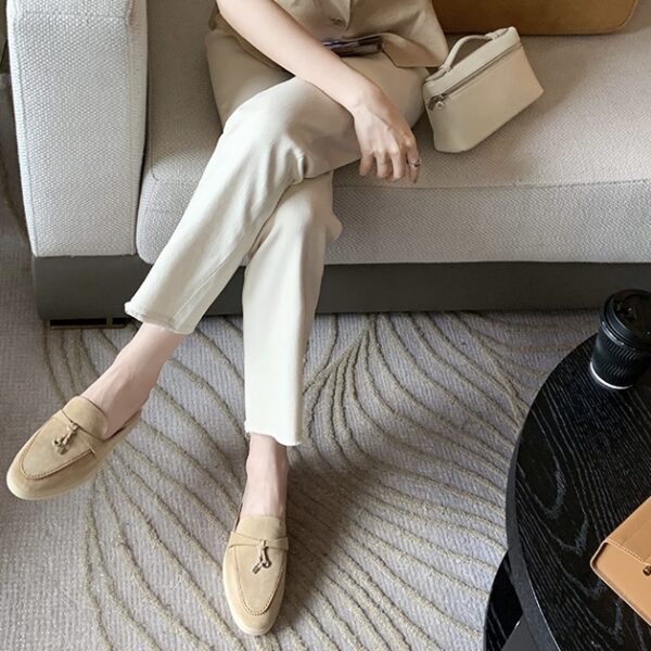 Stylish British-inspired genuine leather suede loafers