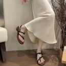 Fashionable Thin-Strap Thong-Toe High-Heel Sandals