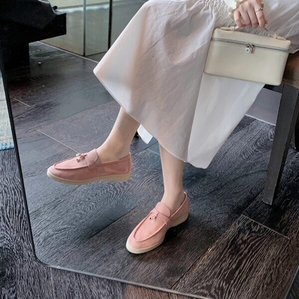 Stylish British-inspired genuine leather suede loafers