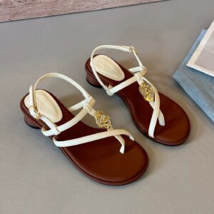 Fashionable Thin-Strap Thong-Toe High-Heel Sandals