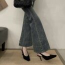 Square-Toe Backless Sandals with Thin Heels Multi-Color Retro Fashion Commuter Heels
