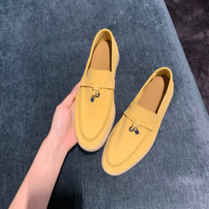 Stylish British-inspired genuine leather suede loafers
