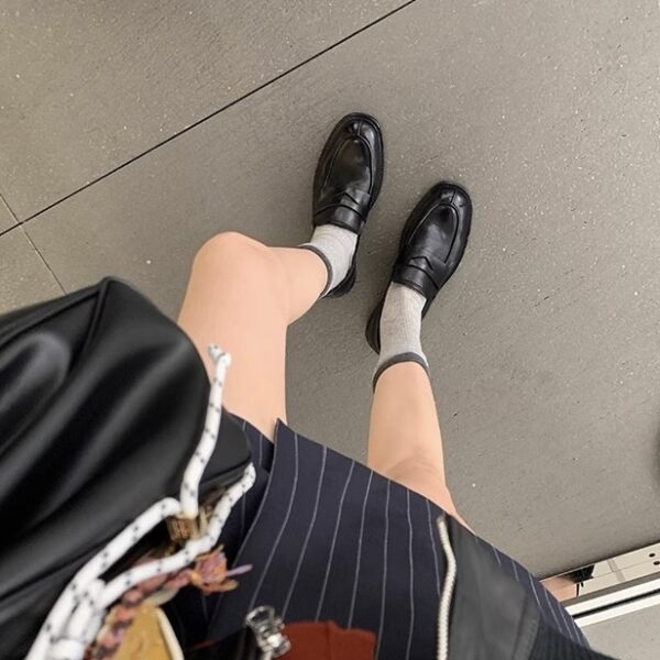 Leather Vintage British-Style Loafers